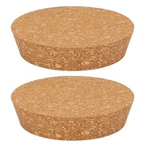 2Pcs Large Cork Stoppers 3.9~4.5 Inch Wood Bottle Lids